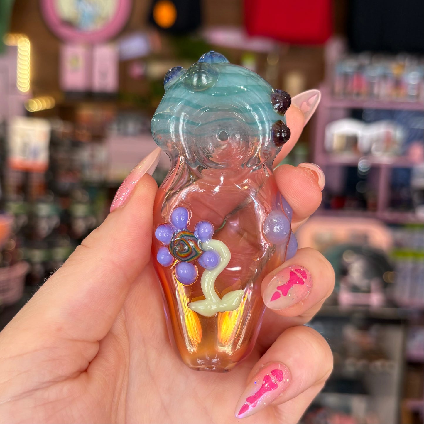 Color-changing Flower Glass Pipe