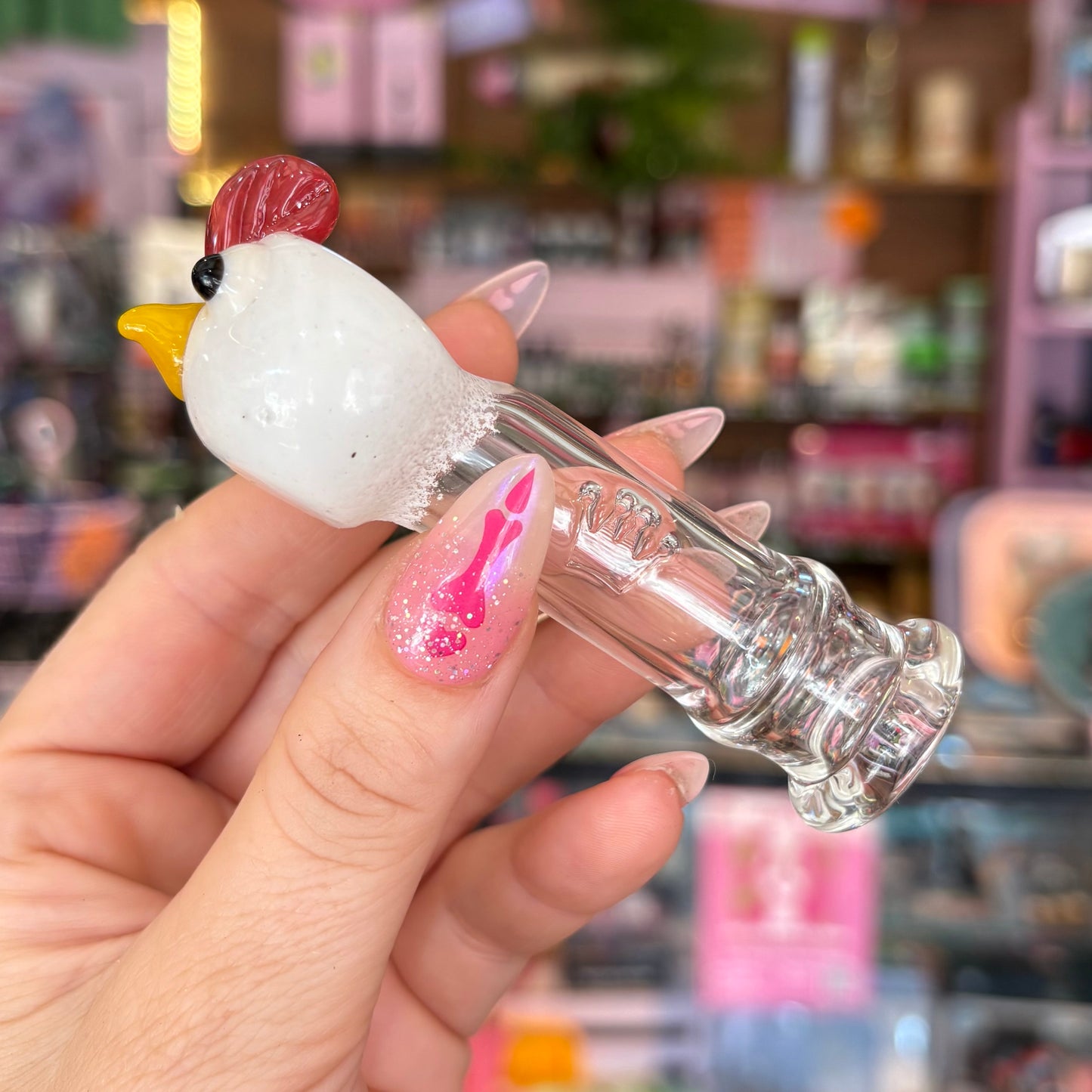 Chicken Head Glass Pipe