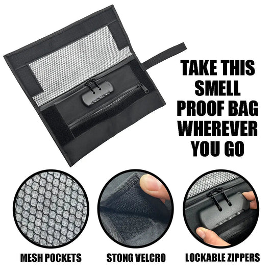 Flat Locking Smell Proof Stash Pouch