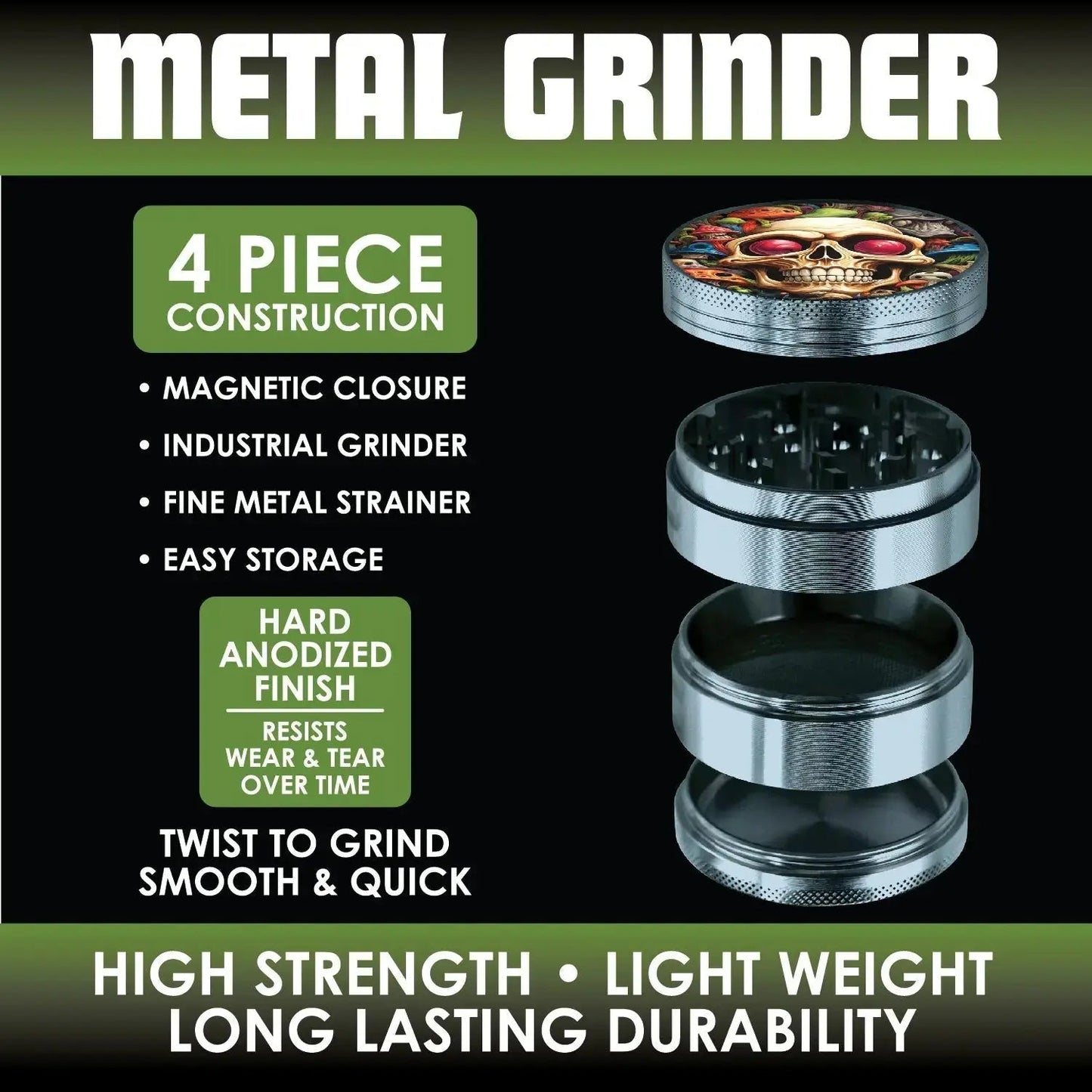 Aluminum 4 Piece Grinder