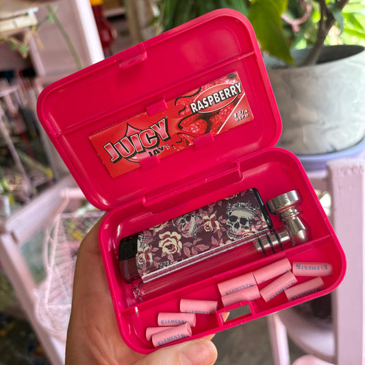 Neon Pink Pocket Rolling Set