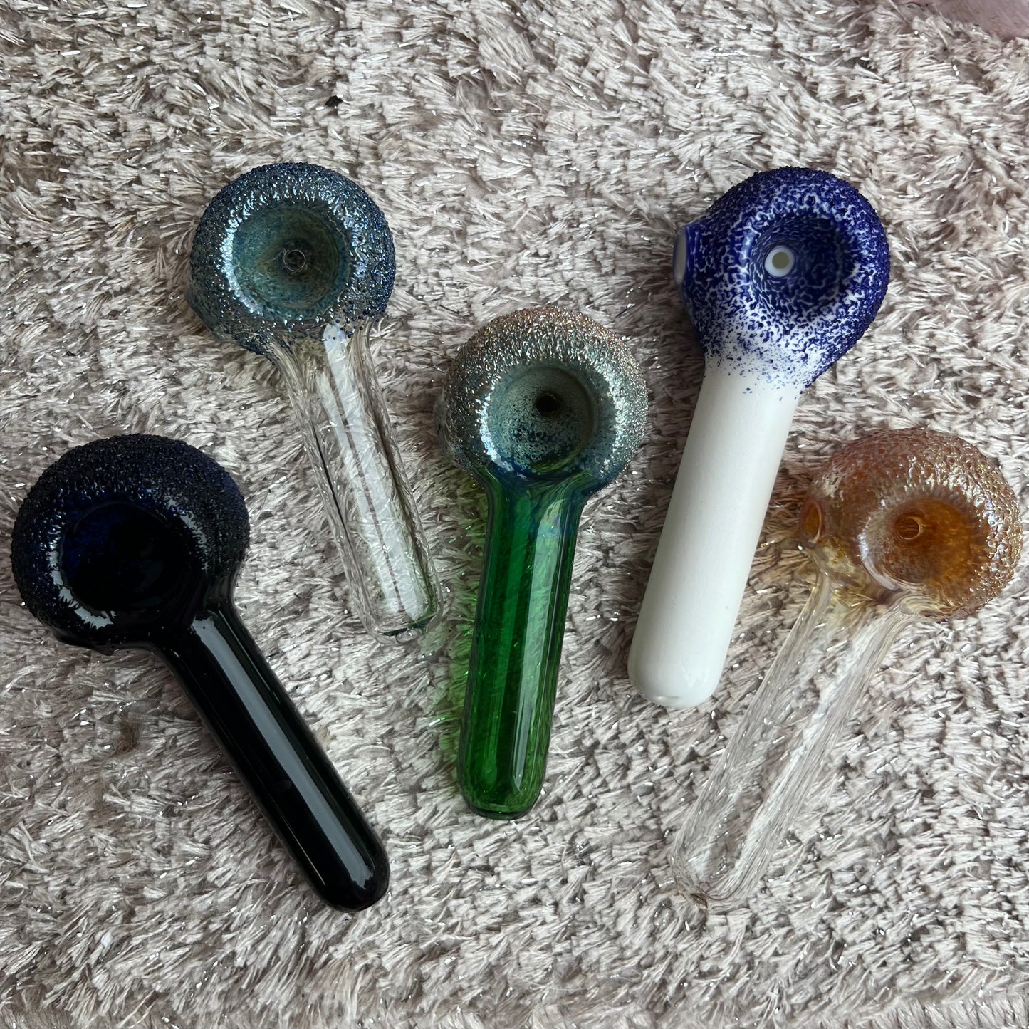 Frit Dip Glass Pipe