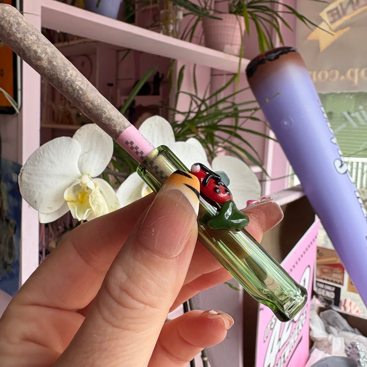 Cute Glass Cone Holder