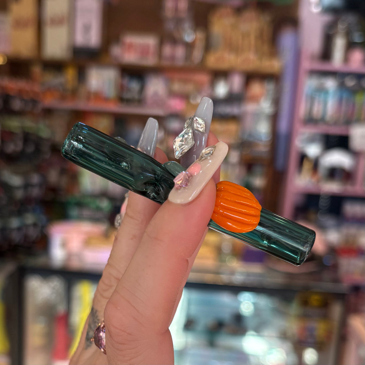 Glass Pumpkin Cone Holder