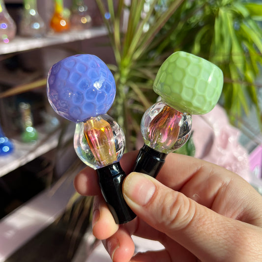 Fumed Spotted Bowl Slide - 14mm