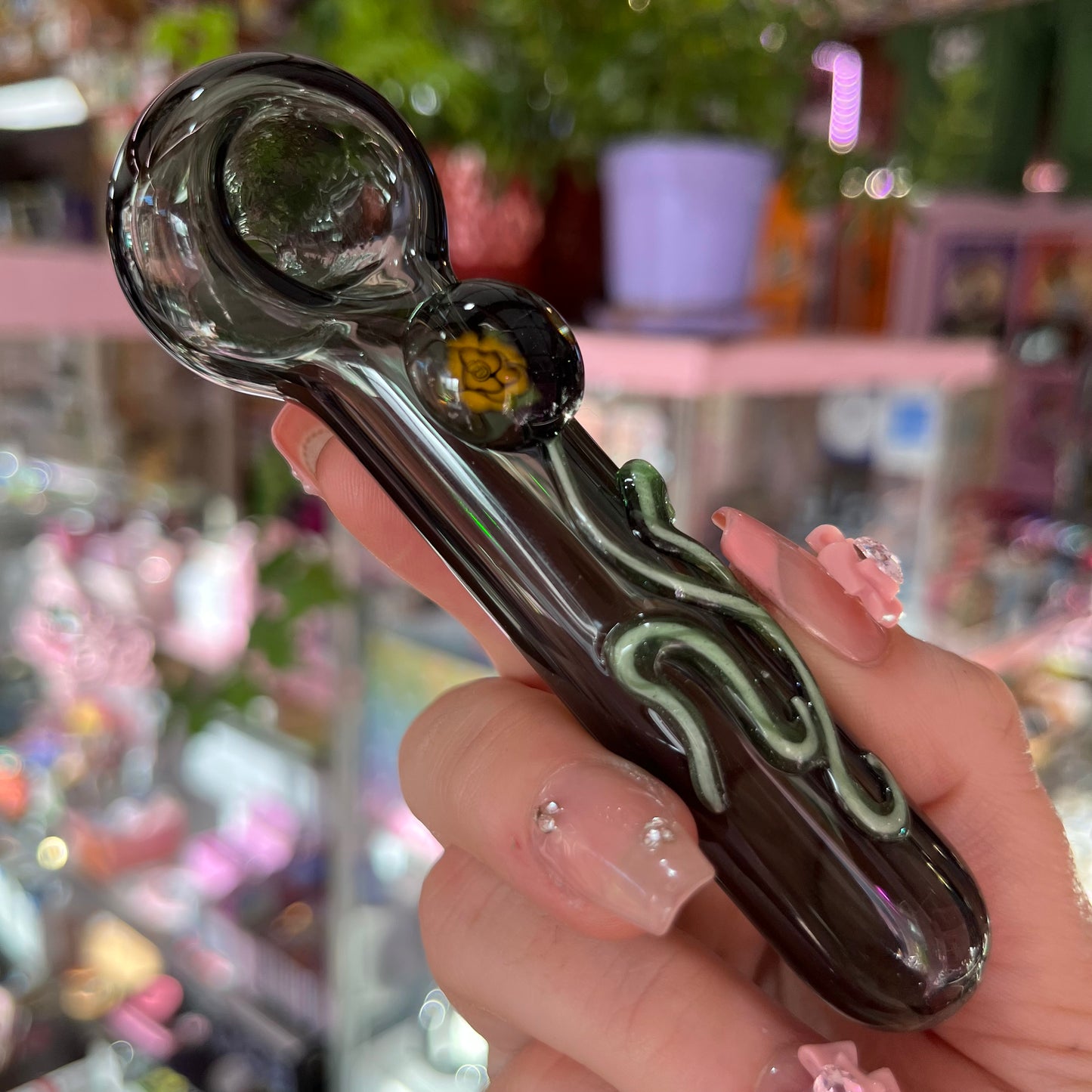 Pretty Flower Glass Pipe