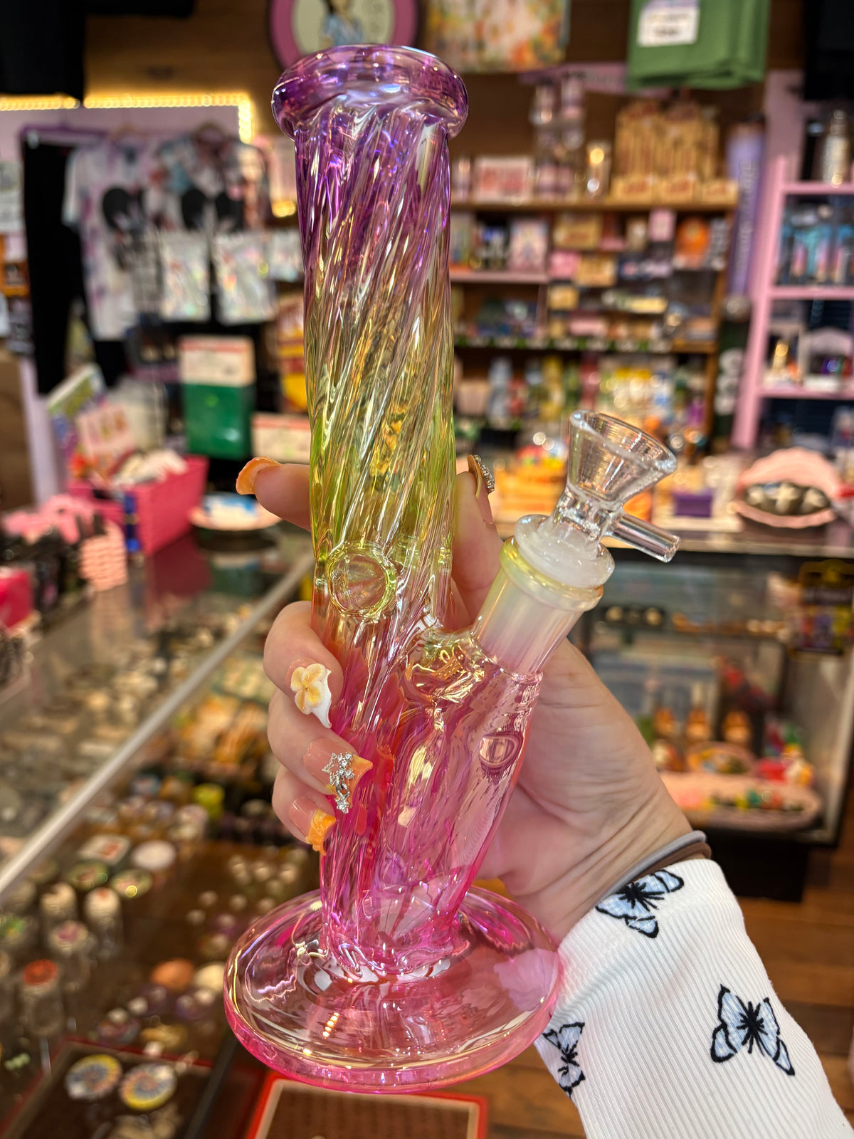 Rainbow Twist Tube Bong