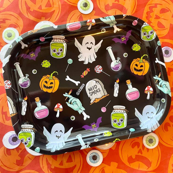 Stoned to the Bone Halloween Rolling Tray