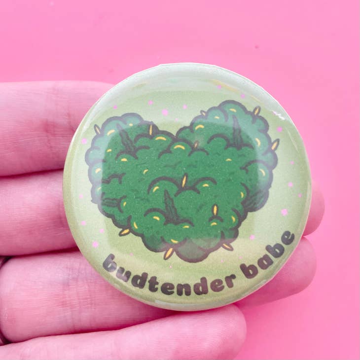 Budtender Babe Button