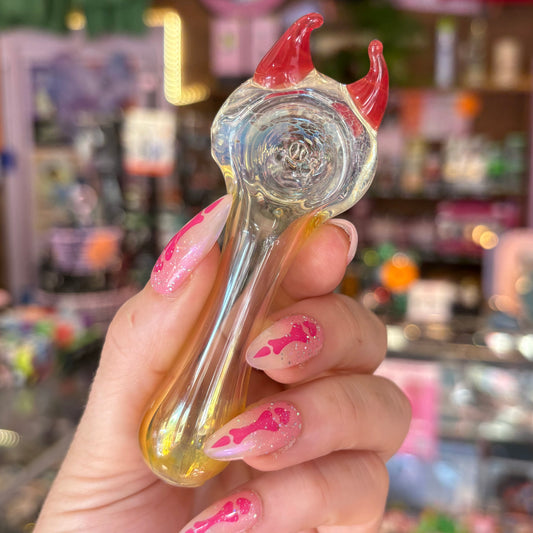 Color-changing Devil Horns Glass Pipe