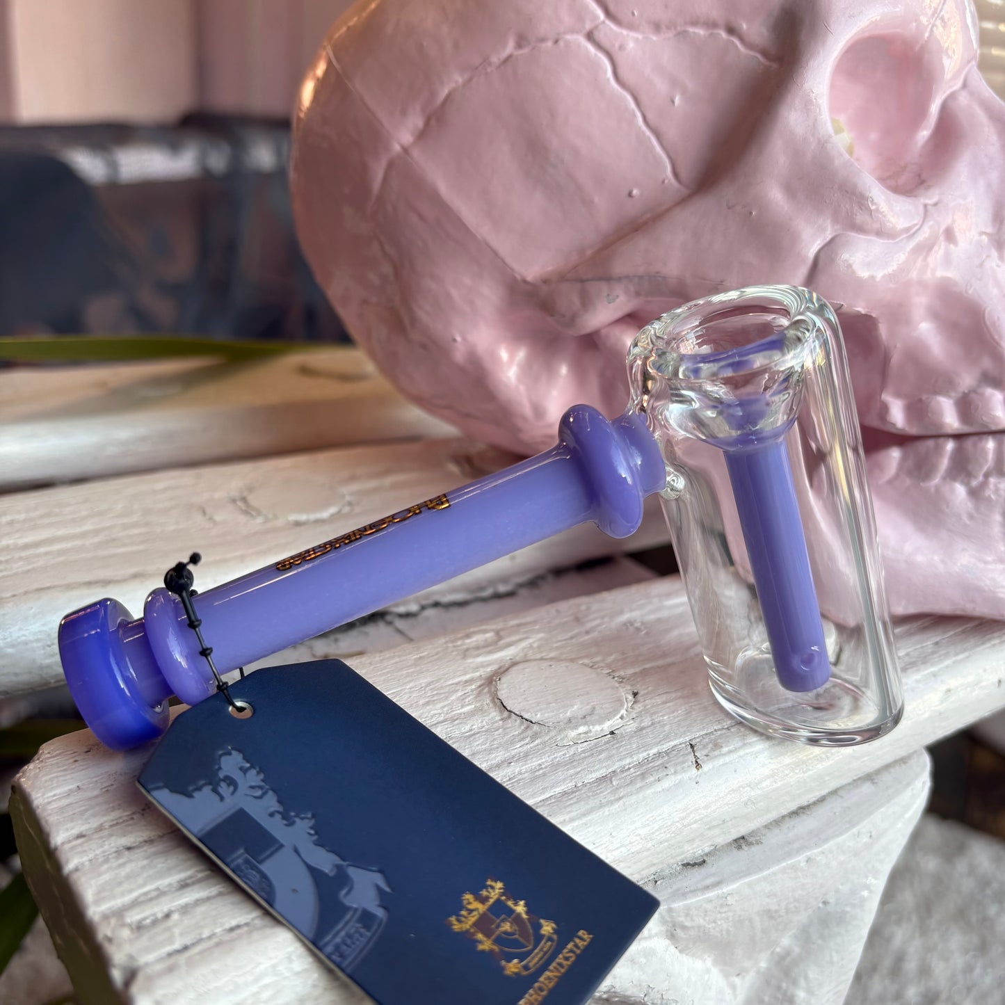 Pastel Hammer Style Glass Bubbler