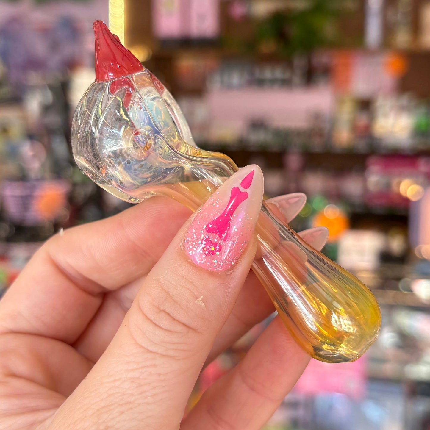 Color-changing Devil Horns Glass Pipe