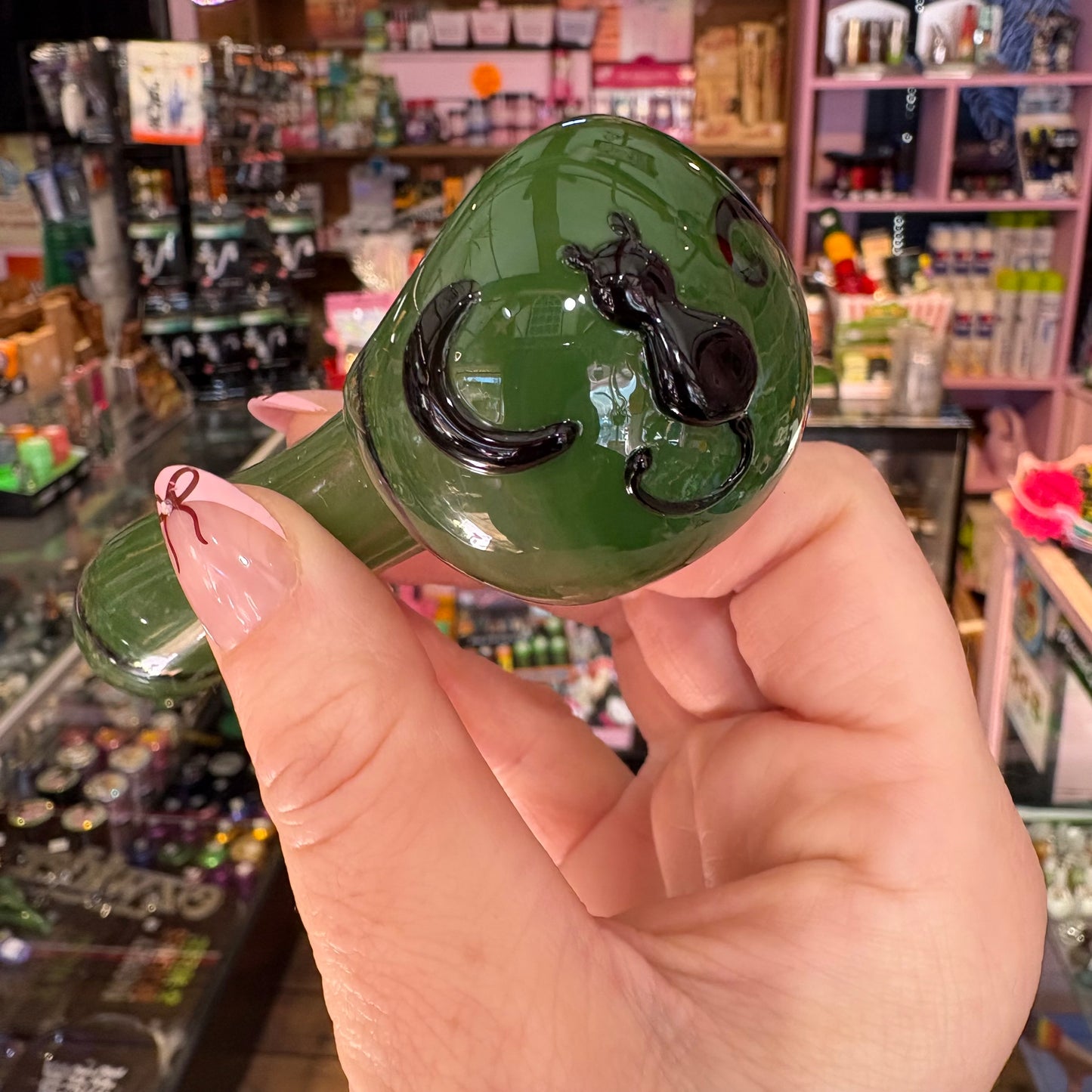 Cute black cat glass pipe from the best smoke shop on the internet