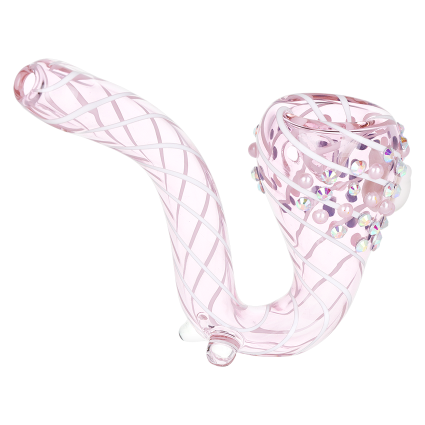 Cute Kitty Jeweled Pink Sherlock Pipe