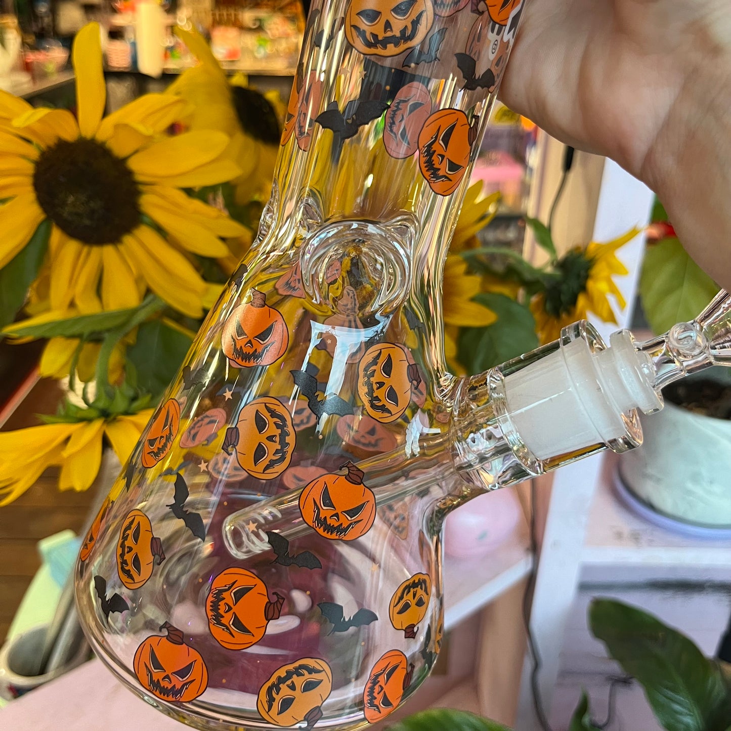 Pumpkin halloween beaker bong from the best online smoke shop