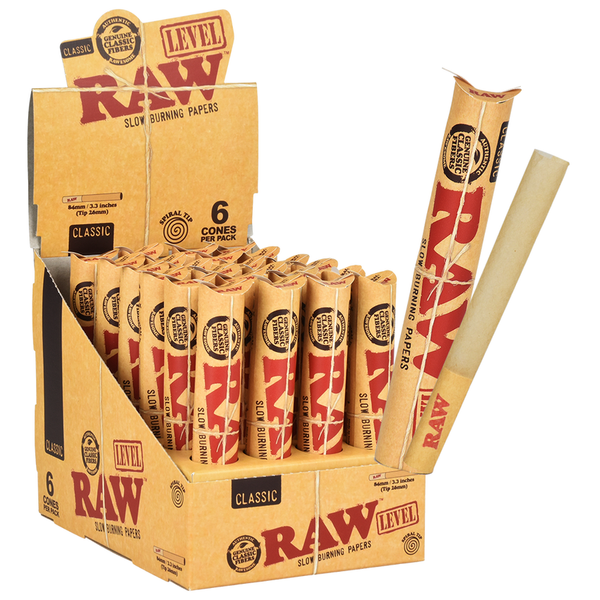 RAW Classic Level Tube Cones | 1 1/4 | 6pc