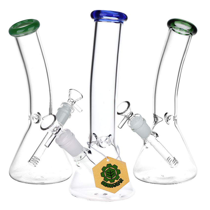 Clear Bent Neck Beaker Bong