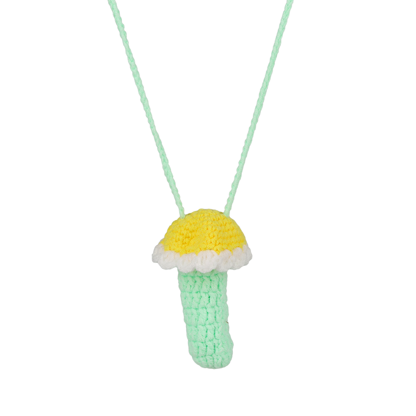 Crochet Mushroom Necklace