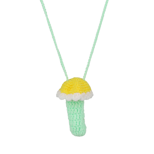 Crochet Mushroom Necklace