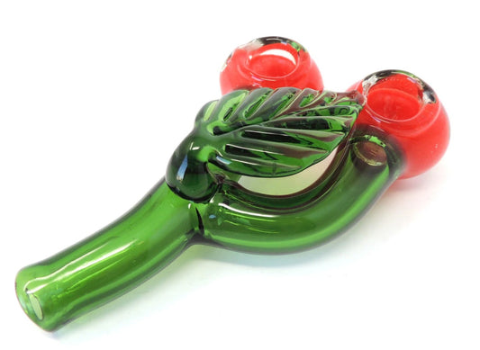 Double Cherry Glass Pipe