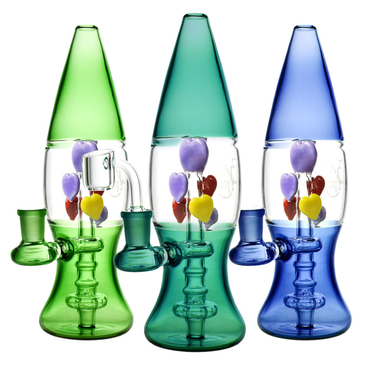 Hearts Lava Lamp Glass Rig