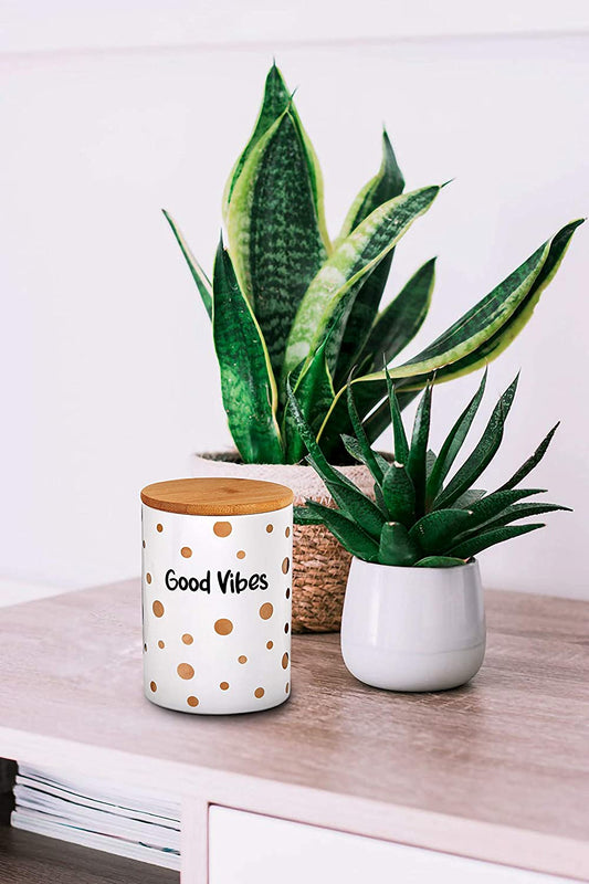 Good Vibes Ceramic Jar