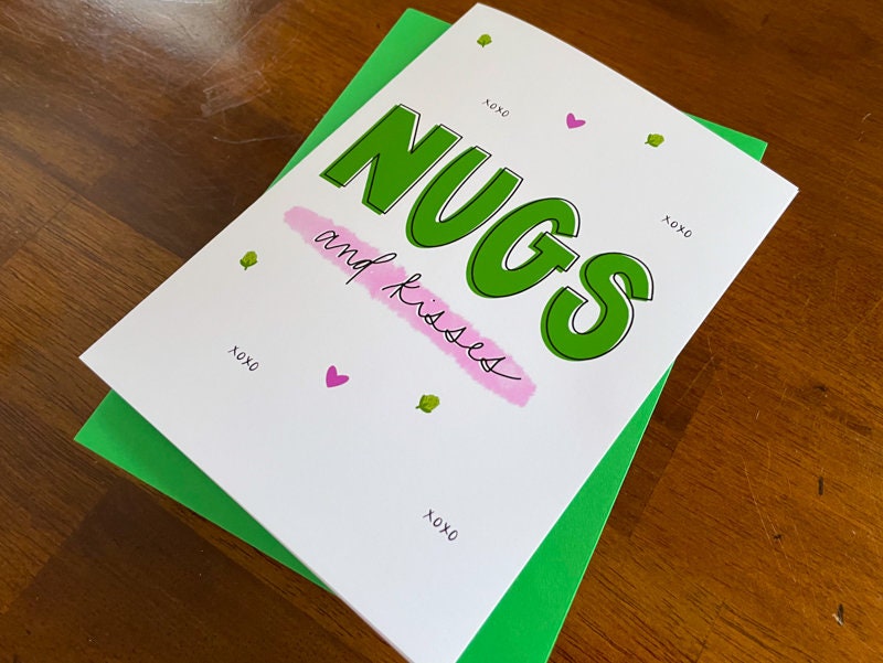 Nugs and Kisses Greeting Card