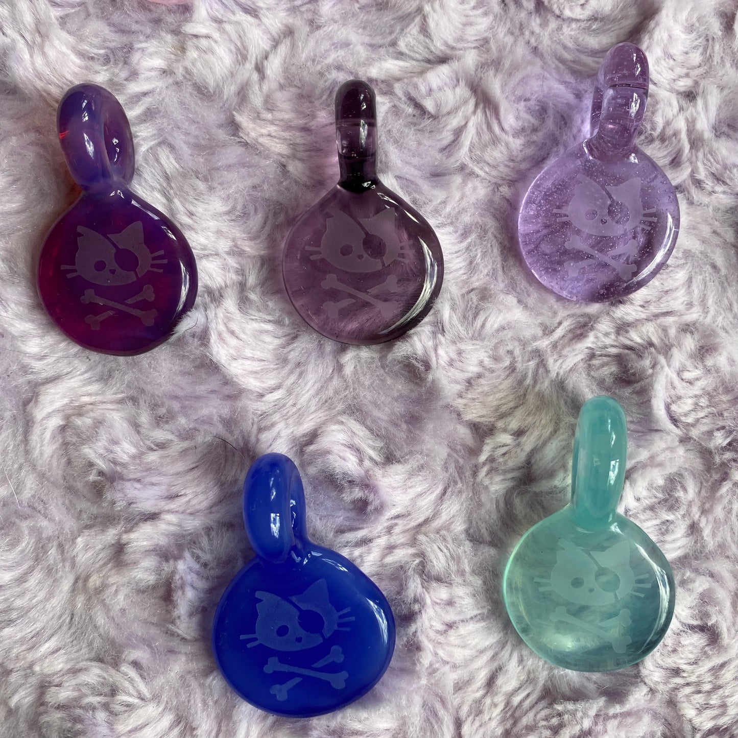Pirate Kitty Glass Pendant