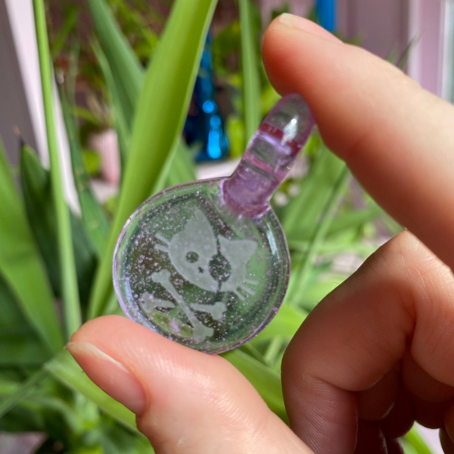 Pirate Kitty Glass Pendant