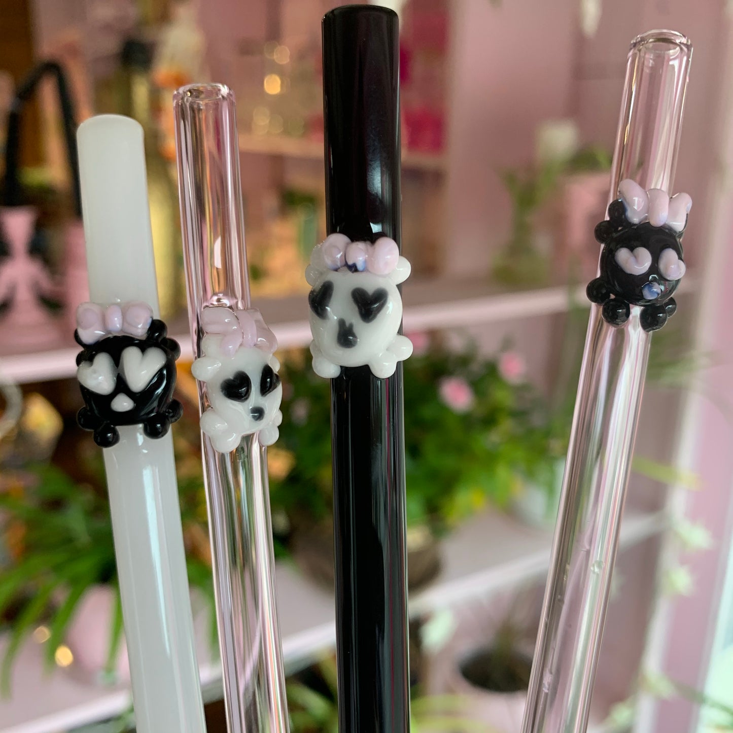 Skully Glass Drink Straw
