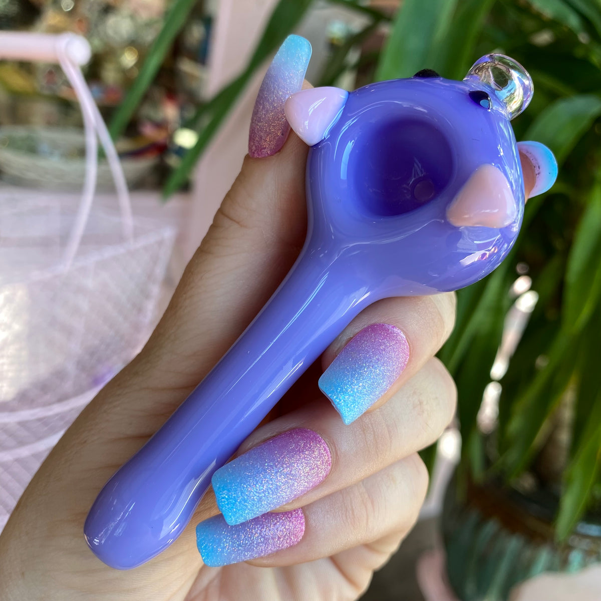 Pastel Rose Glass Pipe – Pirate Girl Smoke Boutique