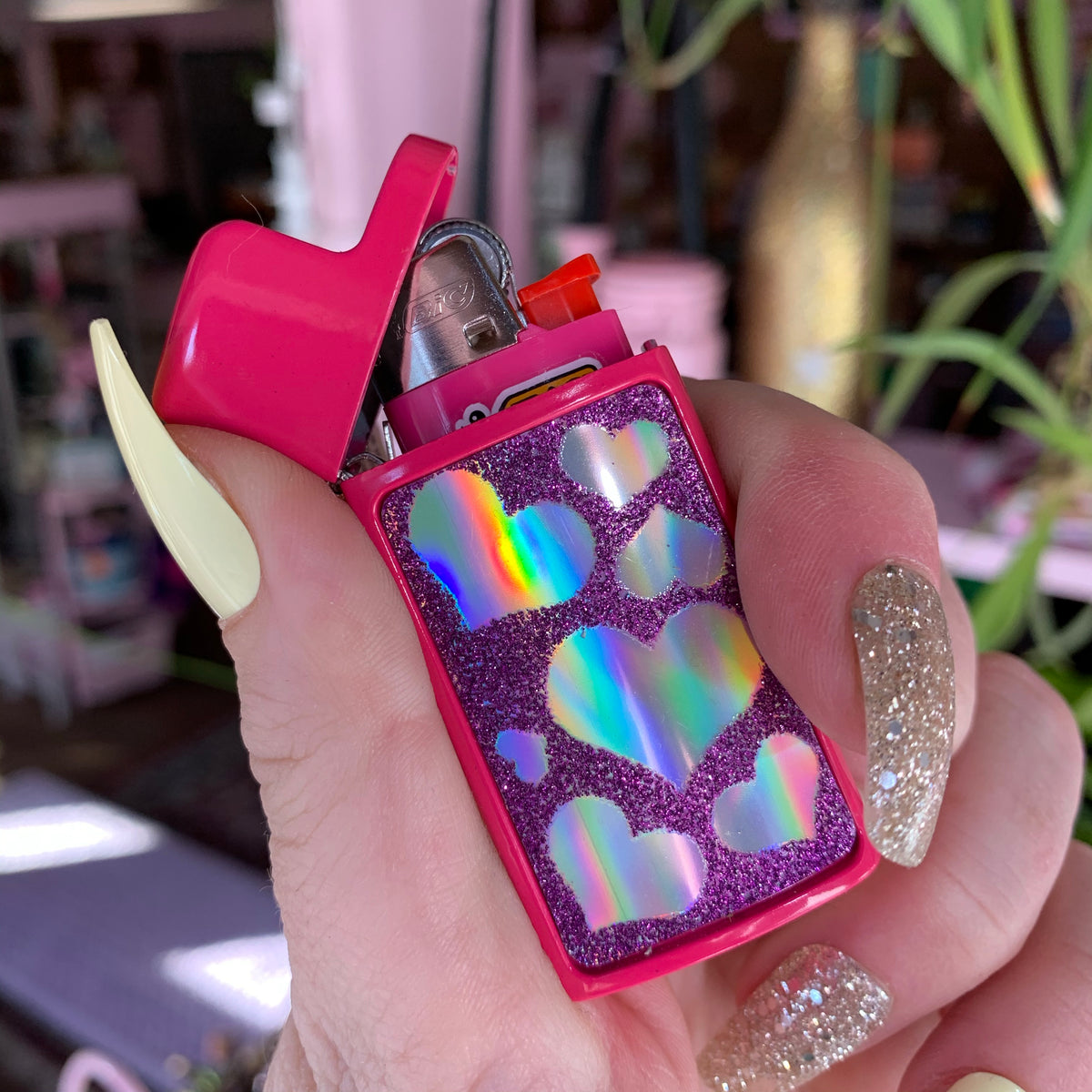 Iridescent Lighter Case Keychain – Pirate Girl Smoke Boutique