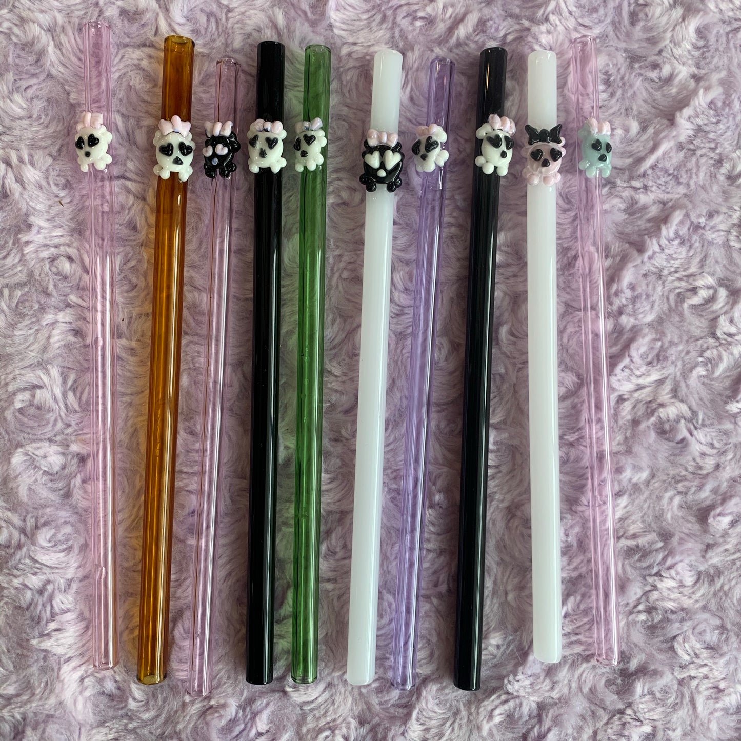 Skully Glass Drink Straw