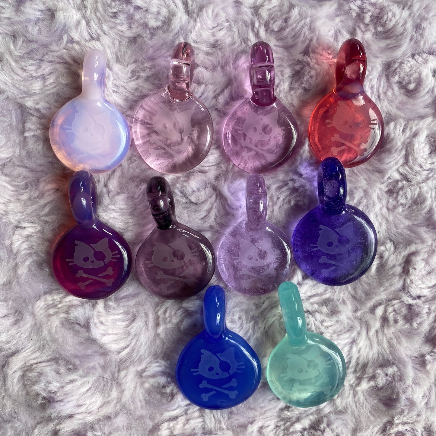 Pirate Kitty Glass Pendant
