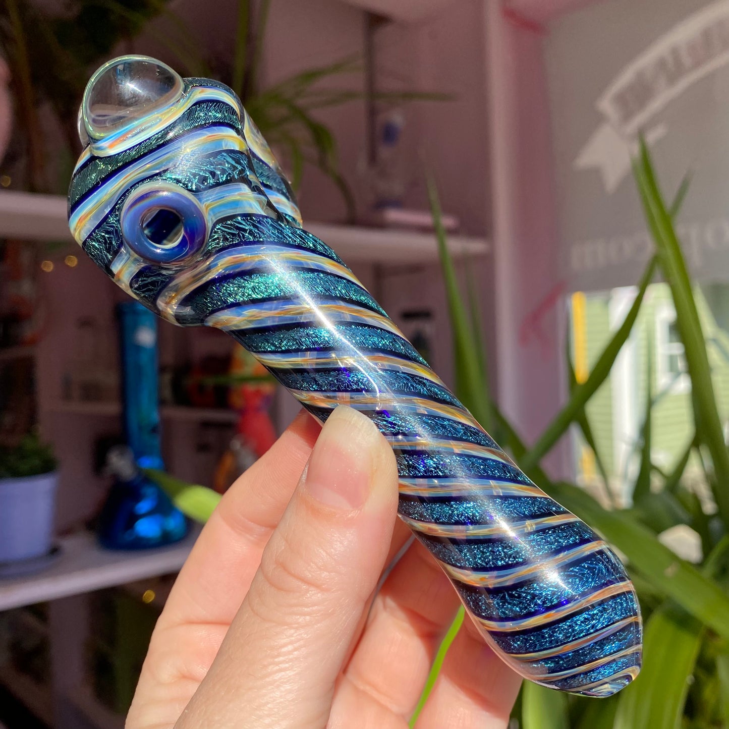 Large Dichro Swirl Glass Pipe