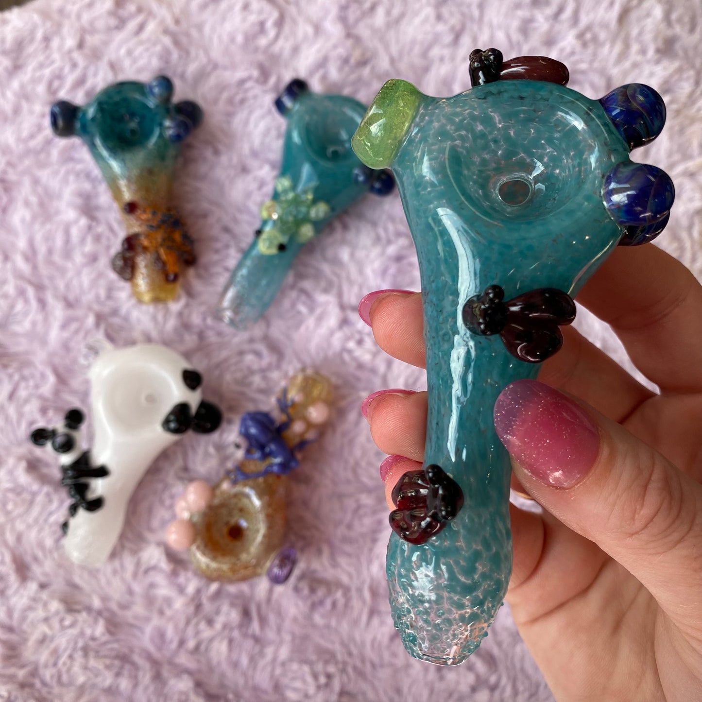 Critter Glass Pipe with Frit