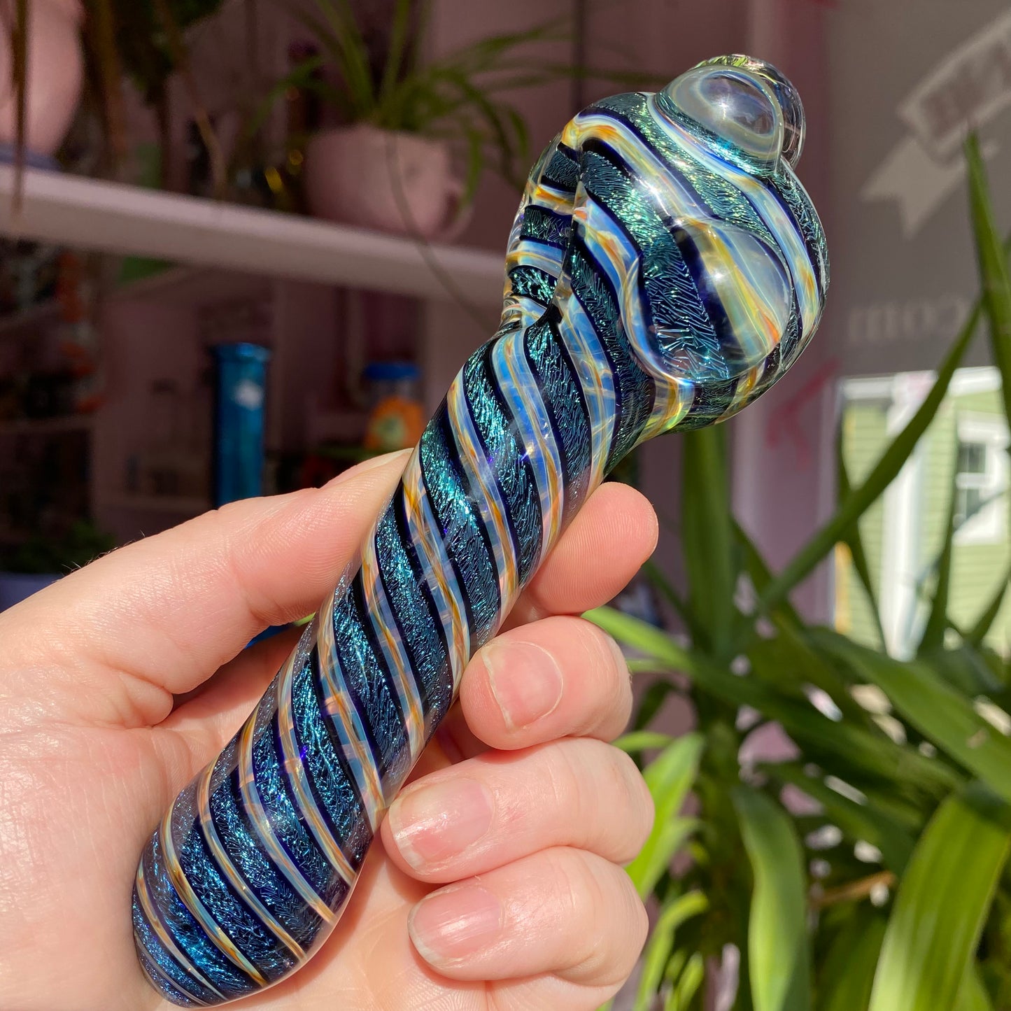 Large Dichro Swirl Glass Pipe