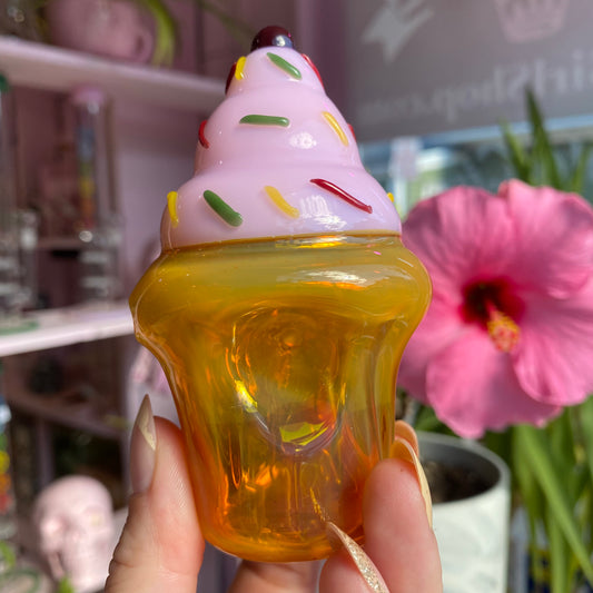Pink Ice Cream Cone Pipe