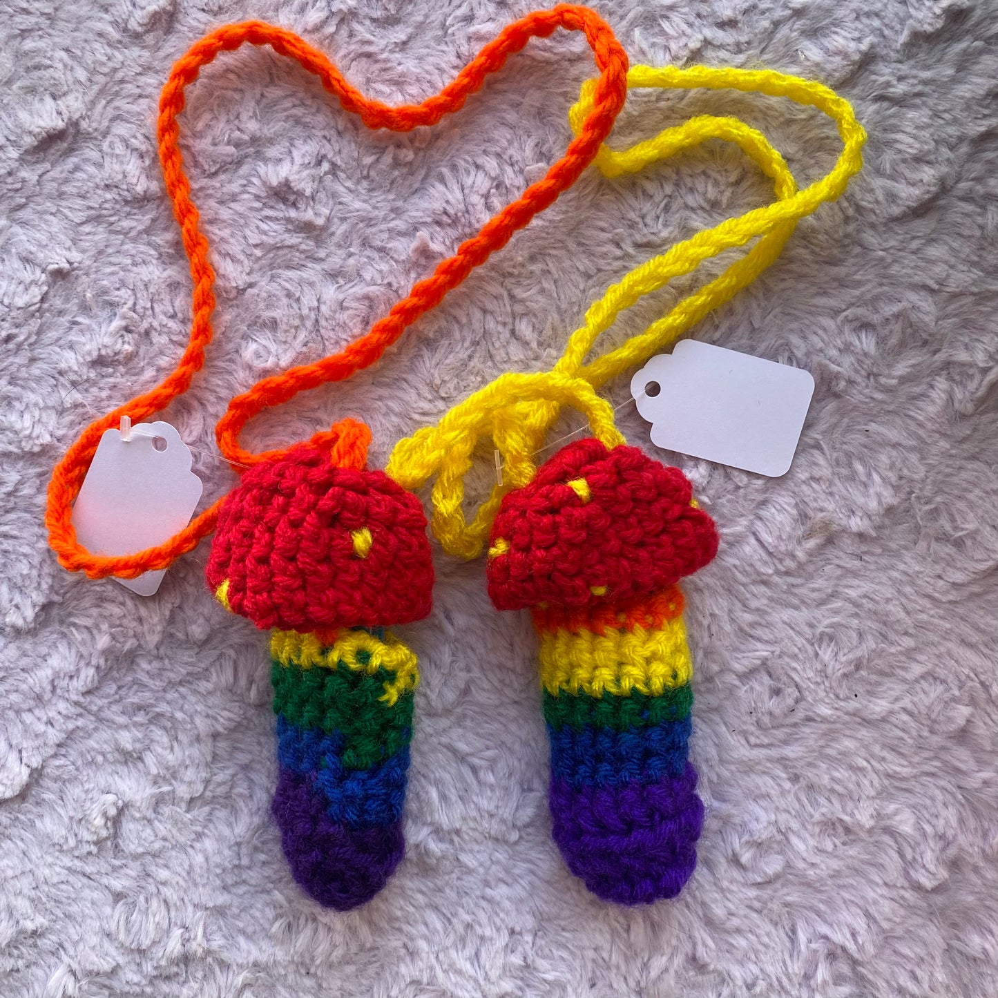 Crochet Mushroom Necklace