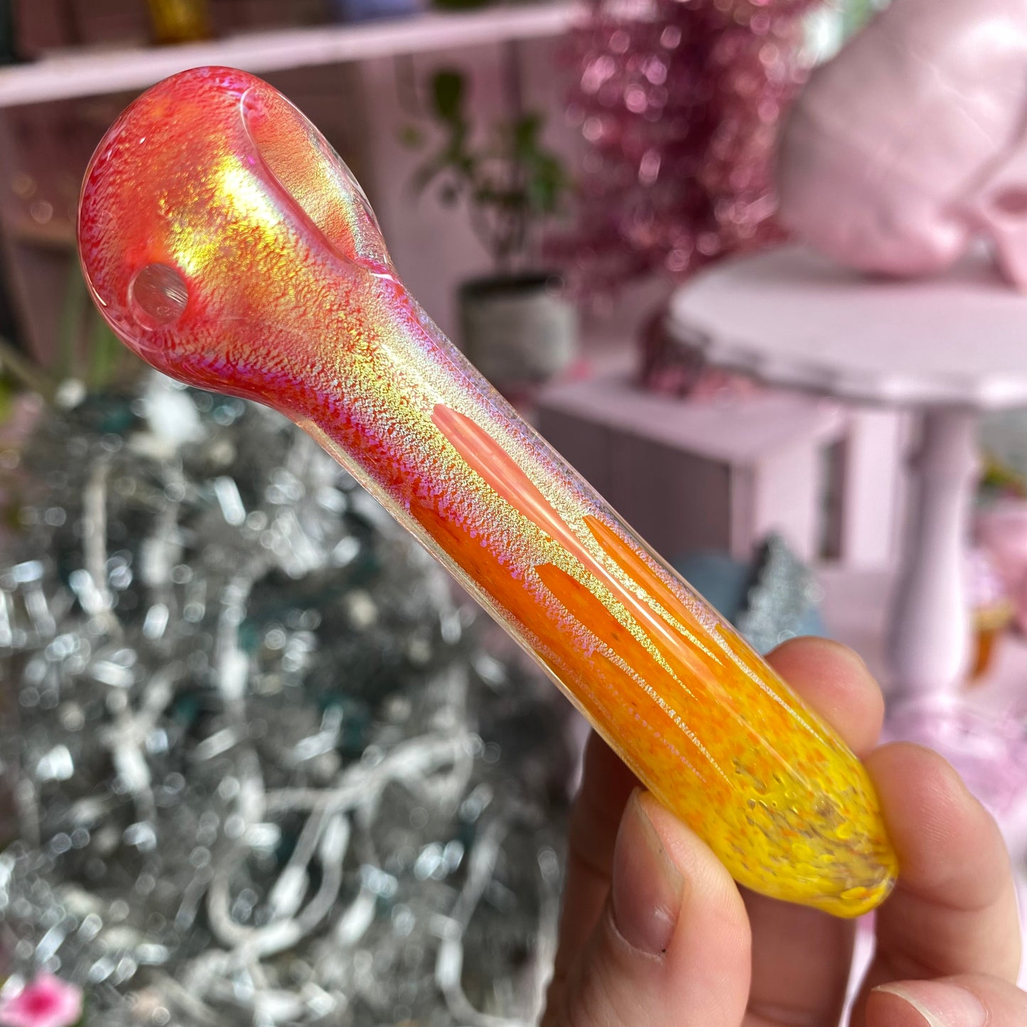 Twisted Image Dichro Glass Pipe