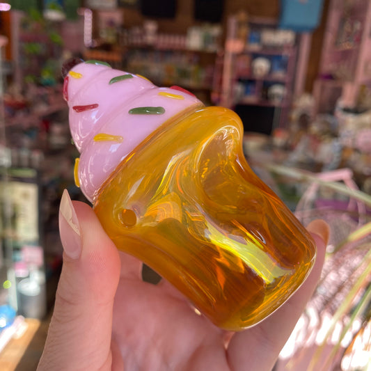 Pink Ice Cream Cone Pipe