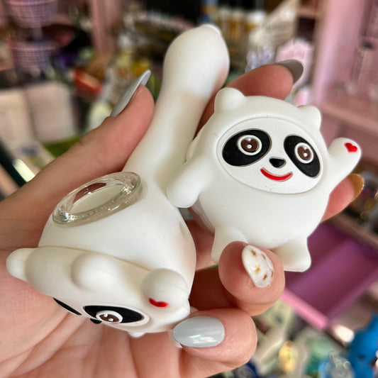Silicone Panda Pipe and Container Set