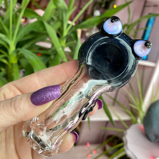 Black Cats Ears Glass Pipe