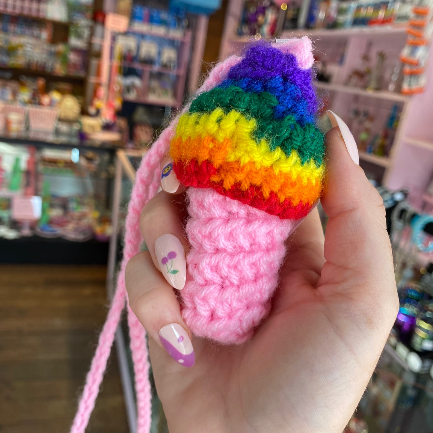 Crochet Mushroom Necklace