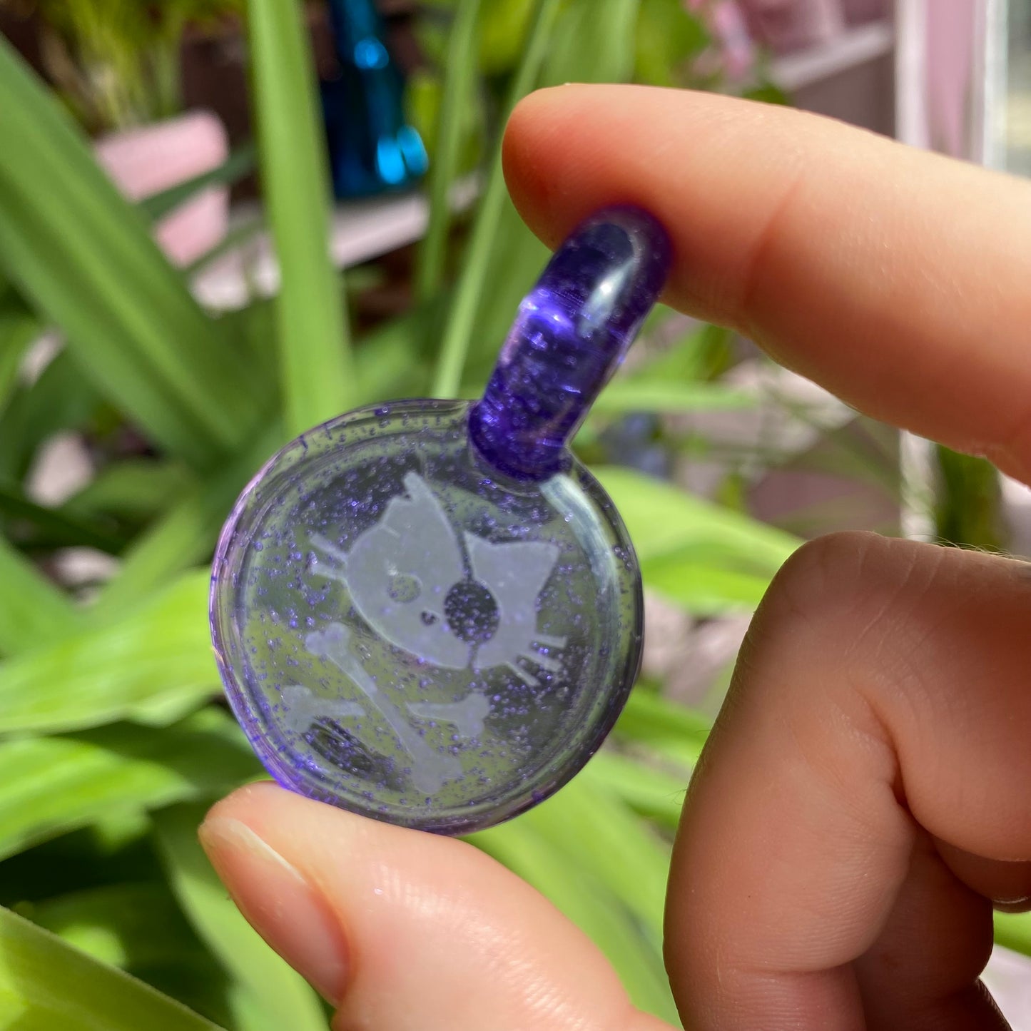 Pirate Kitty Glass Pendant
