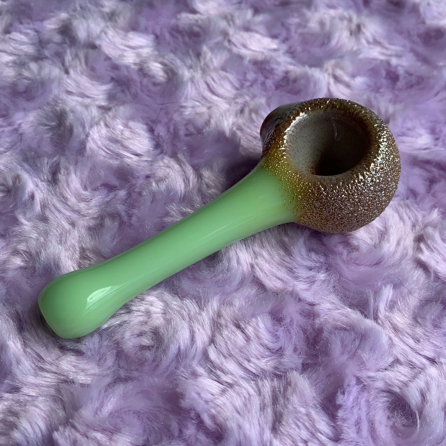 Pastel and Gold Frit Glass Pipe