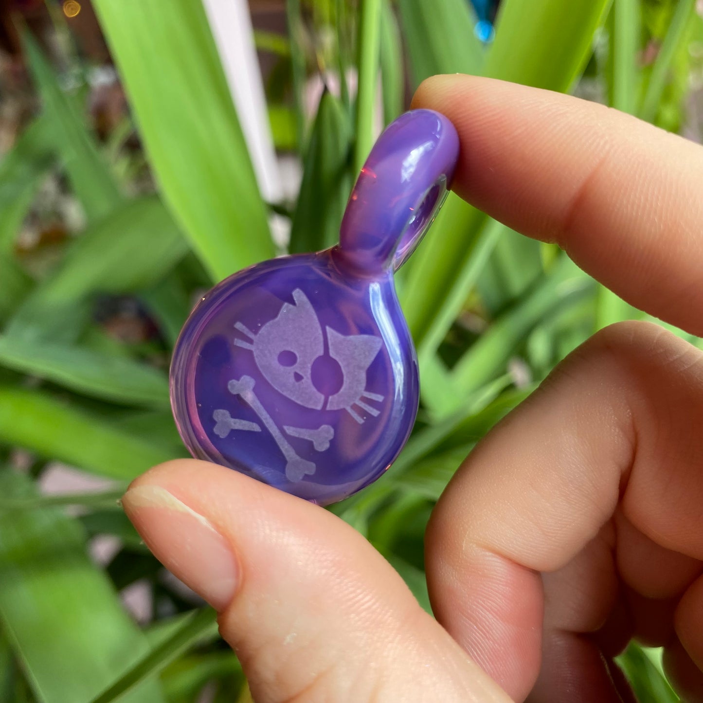 Pirate Kitty Glass Pendant