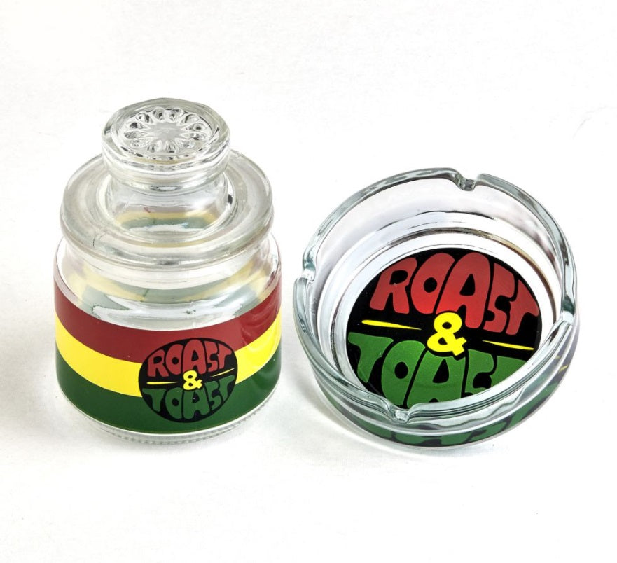 Roast & Toast Ashtray and Jar Set
