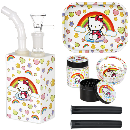 Cute Kitty Juice Box Water Pipe Travel Kit