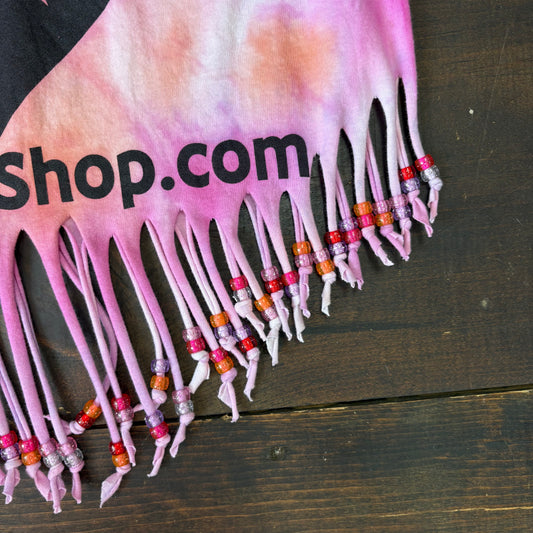 Hemp Heart Fringed Tie Dye Top